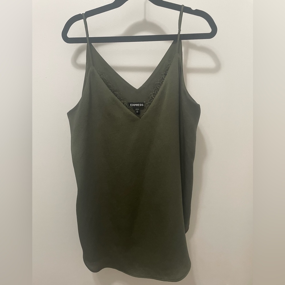 Express Green XS lace detailed Cami